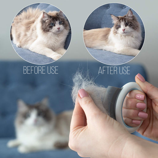 Effective Pet Comb for Grooming, Deshedding, and Dematting Your Cat's and Dog's Fur Problems.