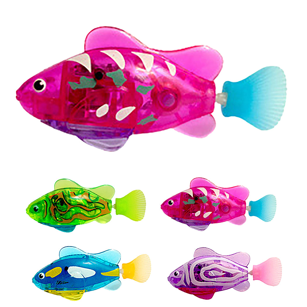 Electronic Cat Toys Featuring Pet Fish with LED Light and Grass Elements
