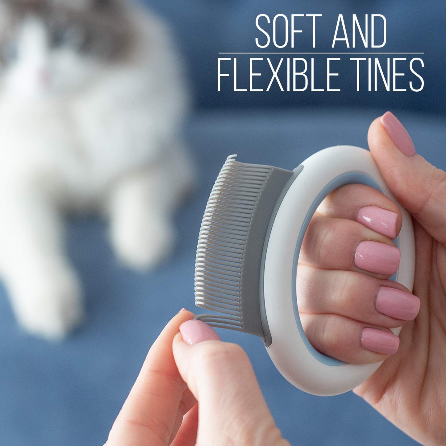 Effective Pet Comb for Grooming, Deshedding, and Dematting Your Cat's and Dog's Fur Problems.