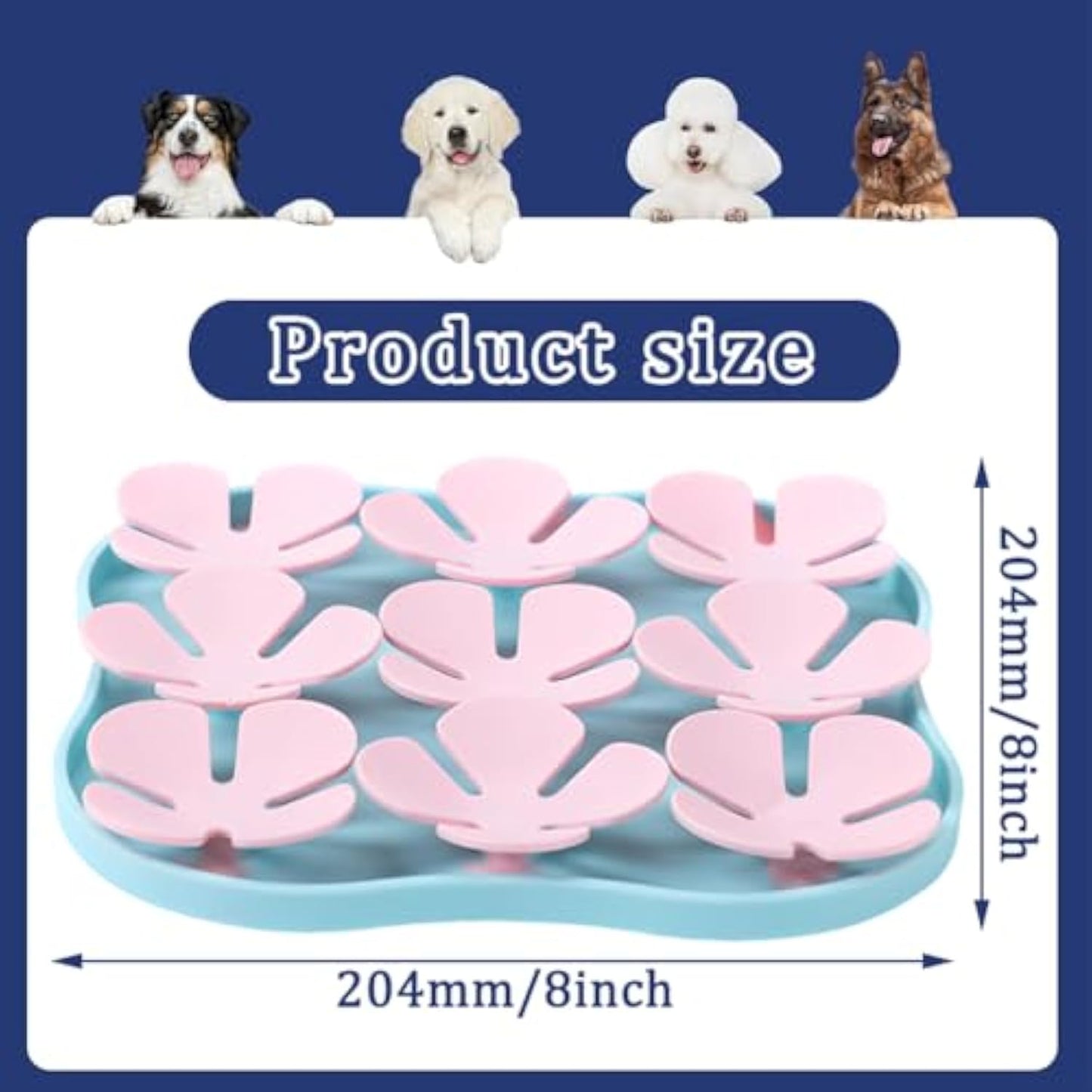 Silicone Slow Feeder Dog Bowl with Suction Cup for Calming. Interactive Lick Pad for Anxiety Relief. Suitable for All Breed Dogs. Perfect for Training and Feeding Wet Food.